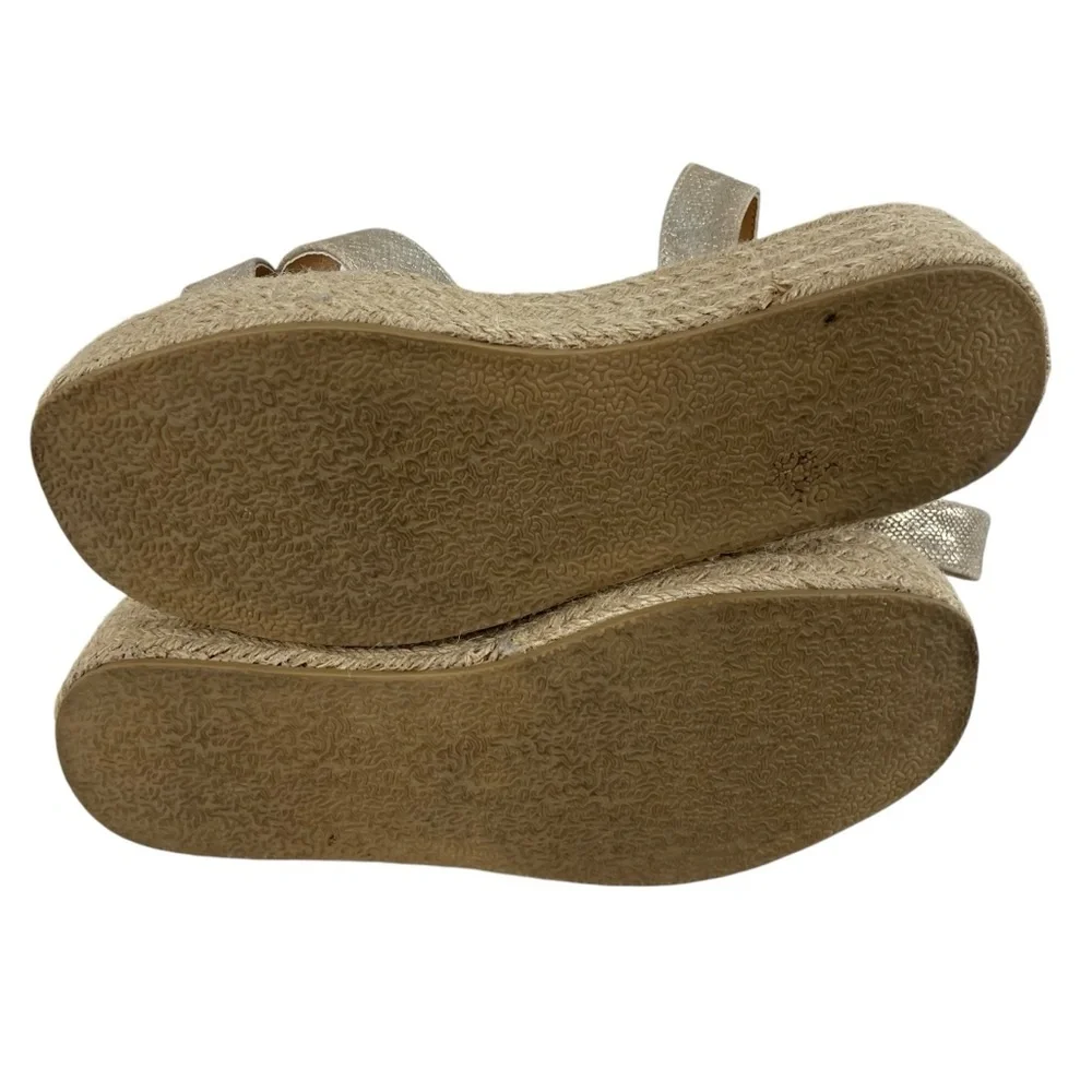 Lulu's Platform Cobi Beige Snake‎ Espadrille Sandals Size 5.5 Neutral Ankle Wrap